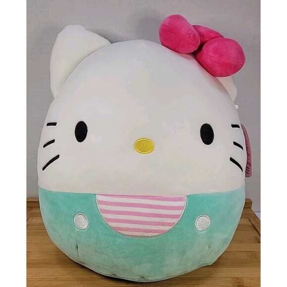 Squishmallows Hello Kitty Mint Green Pink Bow New With Tags By Sanrio 12" 2021 - Picture 1 of 14